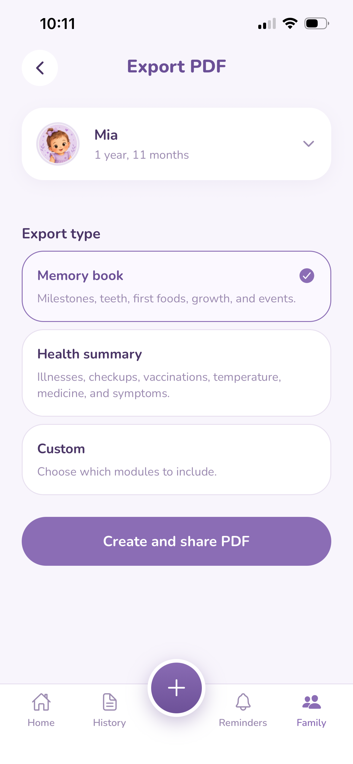 Exporting records to PDF