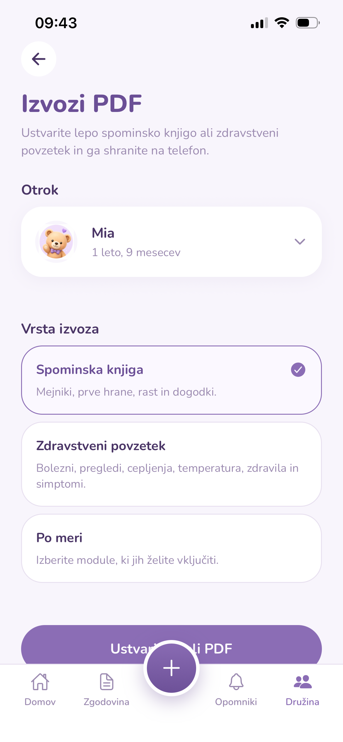 Izvoz zapisov v PDF
