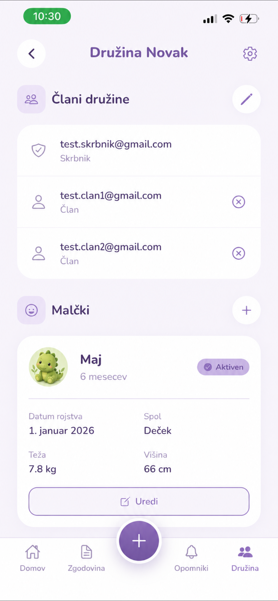 Skupna uporaba aplikacije z družino